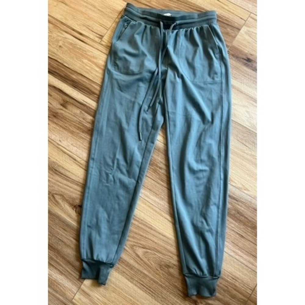 Rachel Zoe XS Grey Athletic Joggers Drawstring Waist Pocket Tapered Pants Lounge